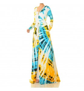 Sea Breeze Sunlight Blue and Yellow Lace-up...