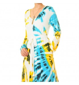 Sea Breeze Sunlight Blue and Yellow Lace-up...