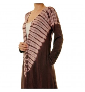 Mocha mist powder V-shaped lace robe outer wear