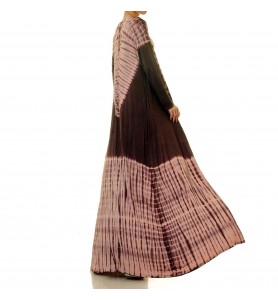 Mocha mist powder V-shaped lace robe outer wear