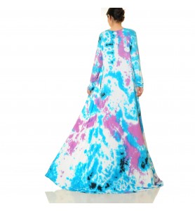 Binghu Yunran fresh tie-dyed lace-up robe...