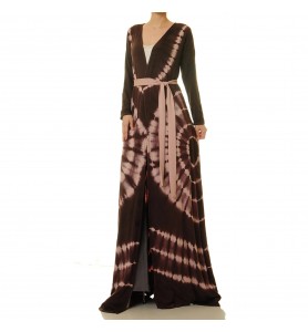 Coco Halo Spiral Tie-Dye Double-Breasted...